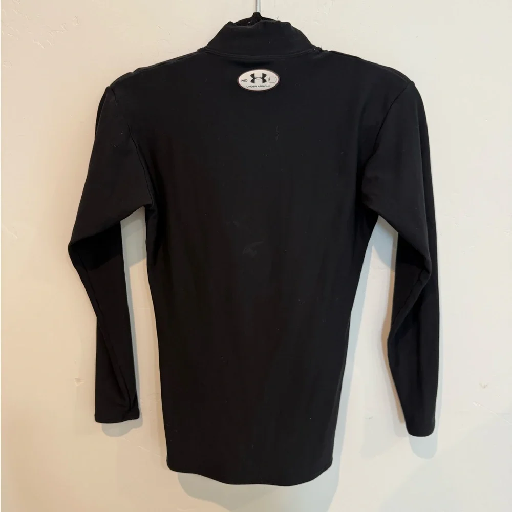 Under Armour Black Long Sleeve Turtleneck Underlayer Top Men’s Medium Warm